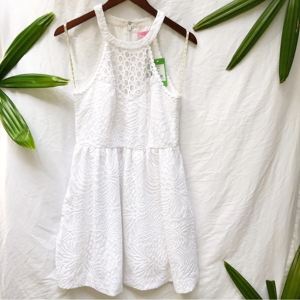 LILLY PULITZER | NWT KINLEY TROPICAL FRUIT LACE FIT & FLARE DRESS SIZE 6